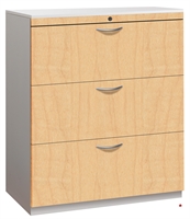 Picture of 3 Drawer Trace Lateral File Storage Cabinet, Steel 36"W, Laminate Front