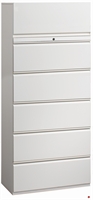 Picture of 6 Drawer Trace Lateral File Storage Cabinet, 30"W Steel with Flipper Door