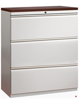 Picture of 3 Drawer Trace Lateral File Cabinet, 30"W with Laminate Wood Top
