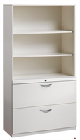 Picture of 2 Drawer Trace Lateral File Cabinet, 30"W Steel with Bookcase Hutch