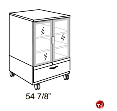 Picture of Trace Steel Modular Mobile Storage Tower Cabinet, Aluminum Doors