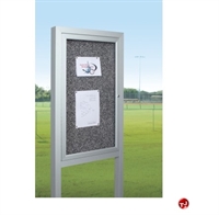 Picture of All Weather Herald Freestanding Outdoor Bulletin Cabinet, 2 Door