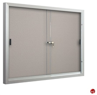Picture of 2 Sliding Door Bulletin Board Cabinet, 4' x 5'