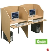 Picture of Cluster of 2, Telemarketing Laminate Carrel Cubicle Workstation