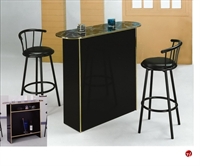 Picture of Crown Mark Poly Marble Bar Table with Swivel Barstools