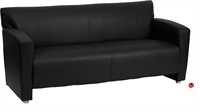 Picture of Brato Black Leather Reception Sofa