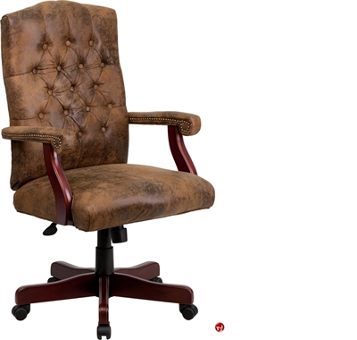 Picture of Brato High Back Traditional Brown Tufted Chair