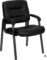 Picture of Brato Black Leather Reception Guest Arm Chair
