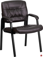 Picture of Brato Brown Leather Reception Guest Arm Chair