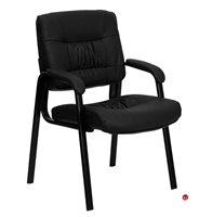 Picture of Brato Black Leather Reception Guest Arm Chair