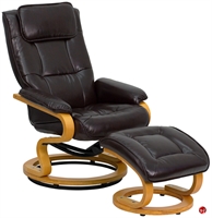 Picture of Brato Brown Swivel Recliner with Ottoman