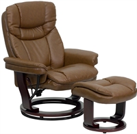 Picture of Brato Swivel Leather Recliner with Ottoman