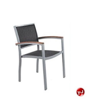 Picture of Benchmark Baja 1110, Outdoor Dining Stackable Woven Arm Chair