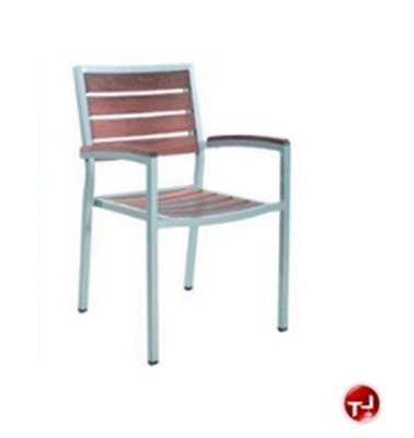 Picture of Benchmark Baja 1112, Outdoor Dining Stackable Teak Arm Chair
