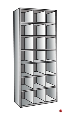 Picture of HOD Add-On Metal Bin Shelving Cabinet 12"D, 21 Openings