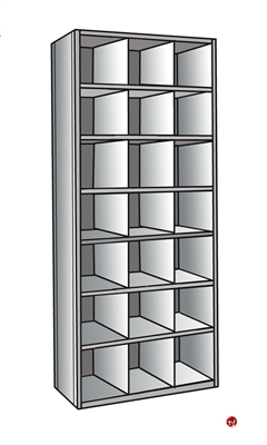 Picture of HOD Starter Metal Bin Shelving Cabinet 18"D, 21 Openings