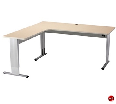 Picture of POP 30" x 72" L Shape Height Adjustable Computer Desk Workstation