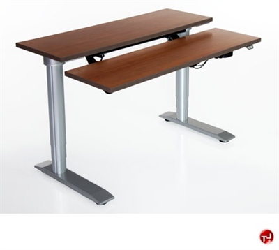 Picture of POP 36" Height Adjustable Dual Computer Desk Workstation