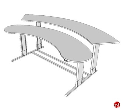 Picture of POP Bi-Level Height Adjustable Computer Training Table