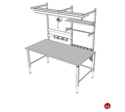 Picture of POP 30" X 60" Height Adjustable ESD Worksbench Workstation