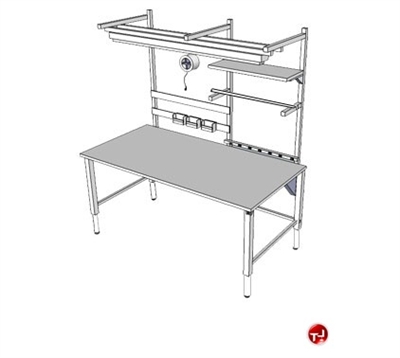 Picture of POP 36" X 72" Powered Height Adjustable ESD Worksbench Workstation