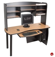 Picture of QUARTZ 60" Computer Desk Workstation, Overhead Storage Shelves