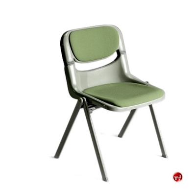Picture of KI Dorsal Armless Plastic Stacking Chair, Upholstered Seat/Back Pad
