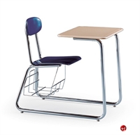 Picture of KI Ivy League Series 58 Combo Classroom Desk, Book Basket