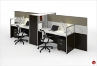 Picture of Milo Cluster of 4 Person Cubicle Office Desk Workstation