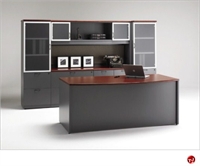 Picture of Milo Executive Office Desk Workstation, Storage Credenza Cabinet