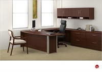 Picture of Milo U Shape Contemporary Office Desk Workstation, Wall Mount Storage