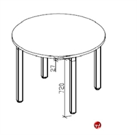 Picture of Unisource Artiqlate 36" Round Meeting Table