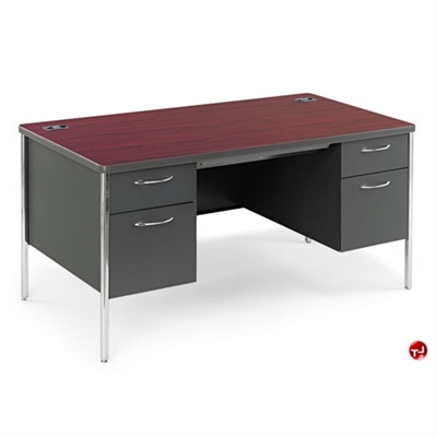 Picture of PAZ 30" x 60" Double Pedestal Steel Office Desk