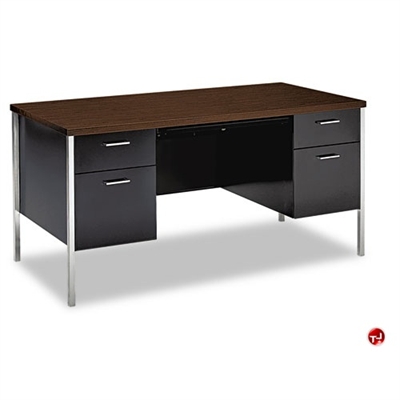 Picture of PAZ Double Pedestal 30" x 60" Steel Teacher Desk