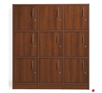 Picture of Laminate 9-Door Locker, 20" x 48" x 53"H, Lock and Handle