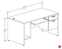 Picture of Peblo 30" x 60" Computer Desk Workstation