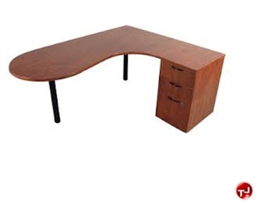 Picture of Peblo 66" D Top L Shape Curve Office Desk Worksation