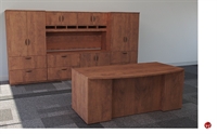 Picture of Peblo 72" Bowfront Executive Office Desk, Storage Credenza
