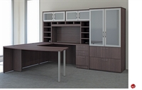 Picture of Peblo Contemporary 72" U Shape Table Desk Workstation, Overhead Storage Cabinet