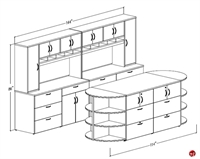 Picture of Peblo Storage Credenza Cabinet, Bookcase Storage