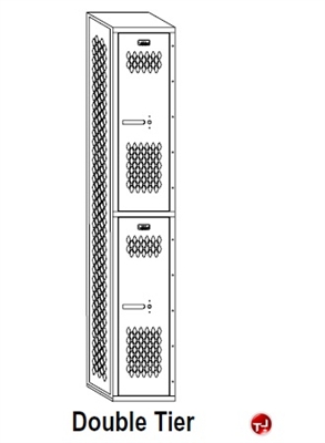 Picture of Perk All Welded Double Tier Locker,12 x 12 x 60