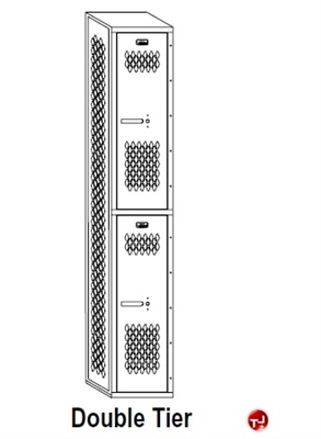 Picture of Perk All Welded Double Tier Locker,18 x 18 x 60