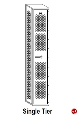 Picture of Perk All Welded Single Tier Locker, 12 x 15 x 60