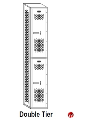 Picture of Perk All Welded Single Tier Locker, 12 x 18 x 60