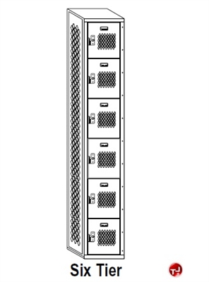 Picture of Perk All Welded Six Tier Locker,12 x 12 x 72