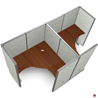 Picture of 2 Person L Shape Office Desk Cubicle Cluster Workstation