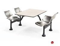 Picture of 24" x 48" Cafeteria Connecting Table with Swivel Chairs