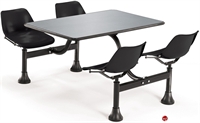 Picture of 24" x 48" Cafeteria Connecting Table with Swivel Chairs