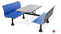 Picture of 24" x 48" Cafeteria Dining Table with Connecting Bench