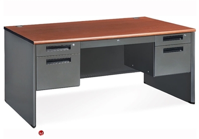 Picture of 60" Steel Office Desk Workstation, Filing Pedestals